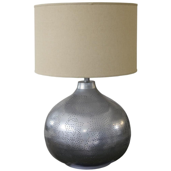 Silver 2024 hammered lamp