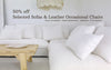 50% Off Selected Linen Sofas & Leather Occasional Chairs