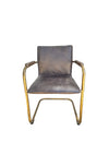 Alessia Leather Dining Chair Lead