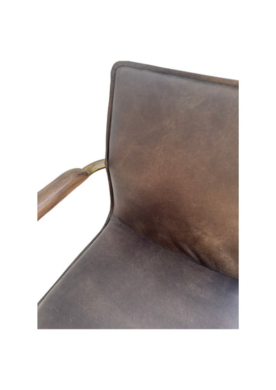 Alessia Leather Dining Chair Lead