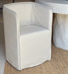 Patrea Linen full slip cover dining chair in Ecru colour