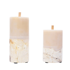 Mountain Stone Candle, Beige