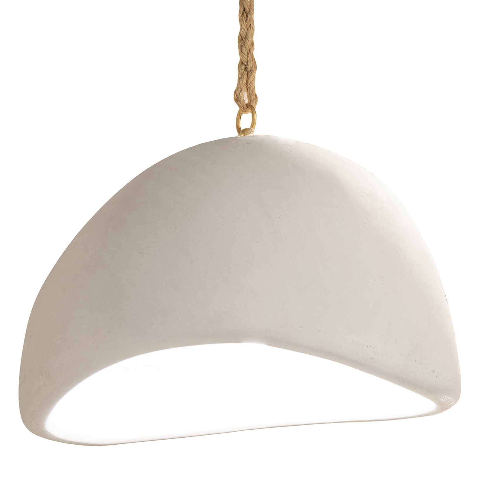 White concrete store pendant light