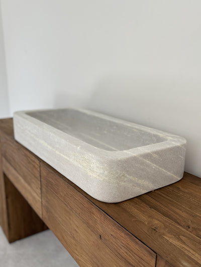 'Sahana' Rectangular Marble Wash Basin