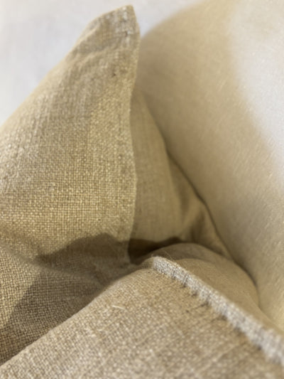 TALULLA. HEAVY SLUB LINEN, NATURAL. 60 X 60CM CUSHIONS.