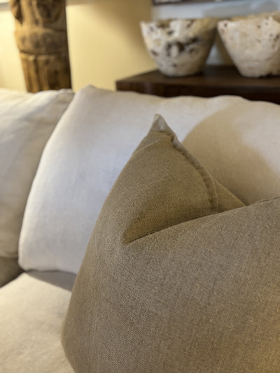 FRANCOISE. SLUB LINEN, NATURAL.60 X 60CM CUSHIONS.