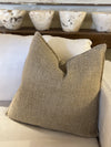 LOUISA. NATURAL SILK SQUARES CUSHION. 60 X 60CM