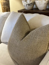 LOUISA. NATURAL SILK SQUARES CUSHION. 60 X 60CM