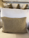 LOUISA2. NATURAL. SILK SQUARES WEAVE. 60 X 40 CUSHIONS.