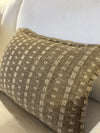 ADELINE2. SILK CROSSING WEAVE. NATURAL WITH CREAM THREAD. 60X40CM CUSHION.