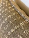 ADELINE2. SILK CROSSING WEAVE. NATURAL WITH CREAM THREAD. 60X40CM CUSHION.