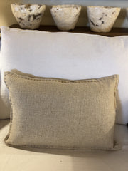 TALULLA2. HEAVY SLUB LINEN WEAVE. NATURAL. 60X40CM CUSHION.