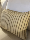 AMÉLIE2. RAISED THREAD WEAVE. SILK. CREAM AND BROWN. 60X40CM CUSHION.