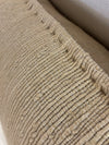 AGATHE2. THICK SLUB SILK, VERTICAL THREAD WEAVE. CREAM. 60X40CM CUSHION.