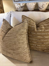 LARISA. SILK THREAD, CREAM & NATURAL. 60 X 60CM CUSHIONS.