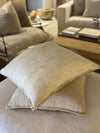 BRIELLE. SILK SLUB, DESERT. CREAM. 60 X 60CM CUSHION.