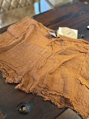 SHORTS SPICE - TELA COUNTRY - BURNT ORANGE