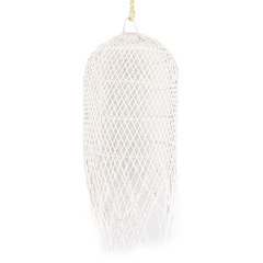 'Occi', Rattan Shaggy Pendant, Whitewashed