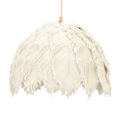 'Patrice' Cotton Ostrich Feather Pendant