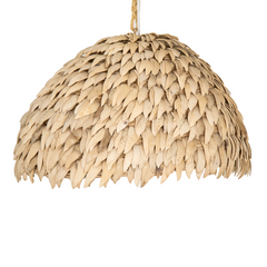 'Sade' Coconut Thin Dome Pendant Light