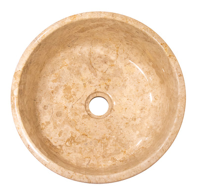 "PASHA" ROUND POLISHED MARBLE BASIN