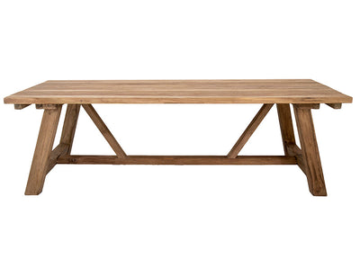 'Mentari' Farmhouse Outdoor Dining Table, Natural