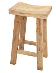 'Santi' Indoor/Outdoor Bar Stool, Bleached