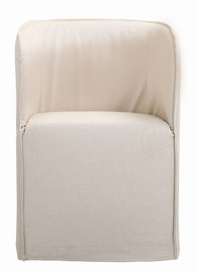 Patrea Linen full slip cover dining chair in Ecru colour