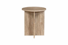 Chatura Marble Round Side Table (Travertine Marble)