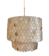 'Epeli' Coconut Shell 2 Tiered Pendant Light.