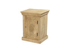 'Chandra' Carved front bedside Cabinet