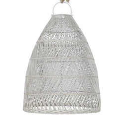 'Tuci' Rattan Dome Pendant, Large White