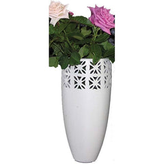 White Ceramic Torpedo Vase