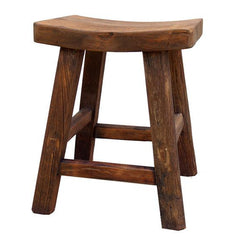 RECYCLED PINE CONCAVE LOW STOOL