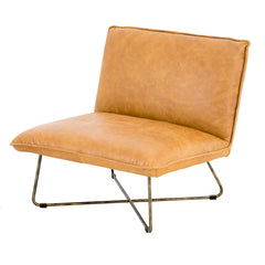 Martina Leather Low Occasional Chair Cognac