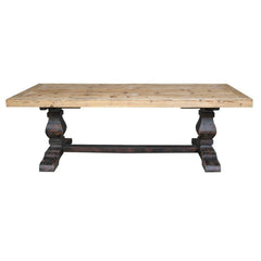 Carved Black Leg Dining Table