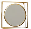 BRASS SQUARE SWIVEL MIRROR