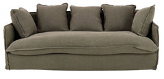 Alisa Linen Sofa, Taupe