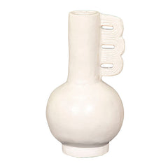 Terracotta Vase, White