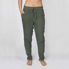 THE LINEN PANT KHAKI M/L