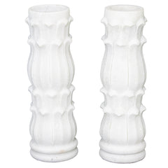 White Marble Lotus Flower Candleholder