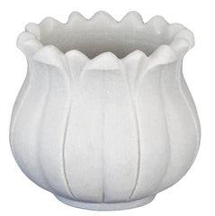 White Marble Lotus Flower Bowl