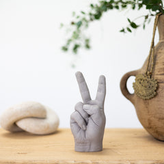 'Peace' Carved Hand Statue.