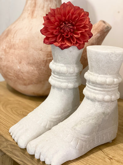 Shantam White Marble Foot (Left)