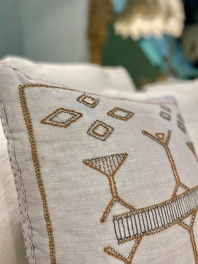 Indian Linen Cushion, Square