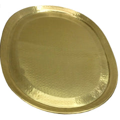 HAMMERED BRASS OVAL PLATTER