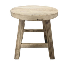 Low Round Stool, Bleached