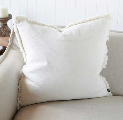 LUCA BOHO CUSHION - WHITE 60 x 60