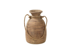 Indian Teak Wood Nepali Pot