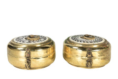 Indian Brass & Bone Chapati Box